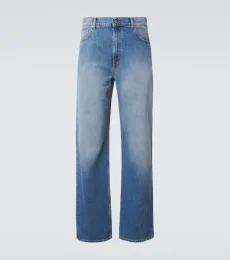 Jeans rectos con efecto desgastado Jeans rectos con efecto desgastado
