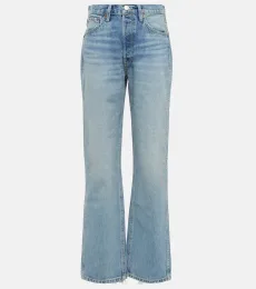 Jeans rectos de tiro medio