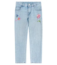 Jeans tapered Blossom bordados