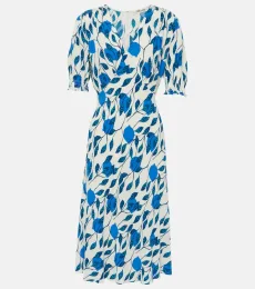 Jemma printed crêpe midi dress Jemma printed crêpe midi dress