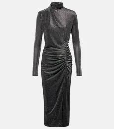 Jenisa draped gathered midi dress Jenisa draped gathered midi dress