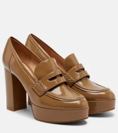 Jenna leather loafer pumps Jenna leather loafer pumps