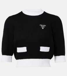 Jersey cropped de algodón