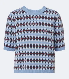Jersey jacquard en mezcla de lana y cachemir Jersey jacquard en mezcla de lana y cachemir