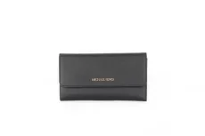 Jet Set Travel Large Saffiano Leather Trifold Wallet (Black) Jet Set Travel Large Saffiano Leather Trifold Wallet (Black)
