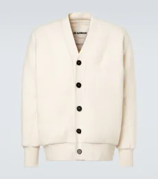 Jil Sander cárdigan de plumas de lana virgen Jil Sander cárdigan de plumas de lana virgen