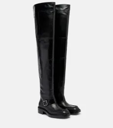Joe leather over-the-knee boots