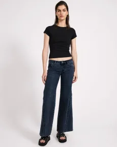 Johnnies Low Waist Wide Leg Flared Denim Jeans Denim Jeans - Johnnies Indigo Blue Size 31 One Teaspoon Johnnies Low Waist Wide Leg Flared Denim Jeans Denim Jeans - Johnnies Indigo Blue Size 31 One Teaspoon