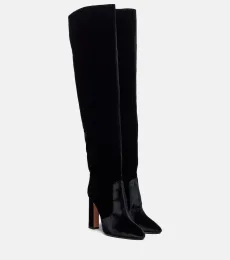 Joplin 105 velvet over-the-knee boots