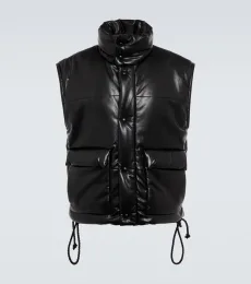 Jovan faux leather puffer vest Jovan faux leather puffer vest