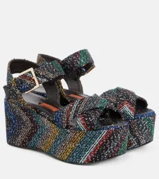 Julia Caperdoni sequined platform sandals Julia Caperdoni sequined platform sandals
