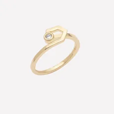 Julien Radiant Bezel Ring - 18k Rose Gold Plated 7 Julien Radiant Bezel Ring - 18k Rose Gold Plated 7