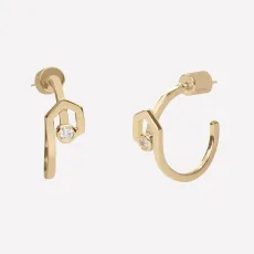 Julien Small Hoops - 18k Rose Gold Plated Brass Julien Small Hoops - 18k Rose Gold Plated Brass