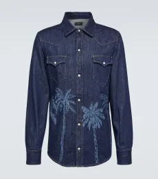 Jungle printed denim shirt Jungle printed denim shirt