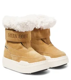 Junior Park Strap suede snow boots