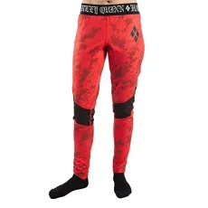 Juniors’ Harley Quinn Active Spandex Leggings - red - Medium
