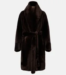 Juno shearling wrap coat Juno shearling wrap coat