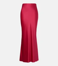 Jupe longue Bias en satin de soie Jupe longue Bias en satin de soie