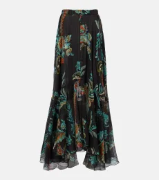 Jupe longue en satin de soie Jupe longue en satin de soie