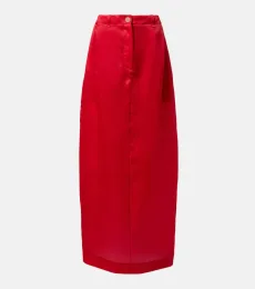 Jupe longue Lucian en organza de soie Jupe longue Lucian en organza de soie