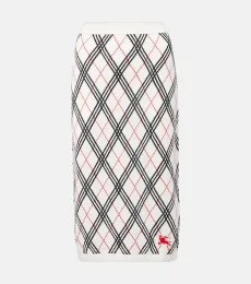 Jupe midi Argyle en coton Jupe midi Argyle en coton