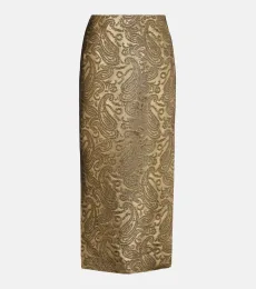 Jupe midi en brocart Jupe midi en brocart