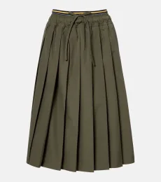 Jupe midi en popeline Jupe midi en popeline