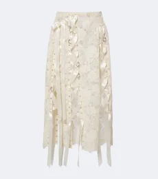 Jupe midi Unraveling en dentelle Jupe midi Unraveling en dentelle