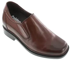 K31713-3.3 Inches Taller - Size 6 UK- Height Increasing Elevator Shoes (Dark Brown Leather Slip-on Square-Toe Lightweight Dress Shoes) K31713-3.3 Inches Taller - Size 6 UK- Height Increasing Elevator Shoes (Dark Brown Leather Slip-on Square-Toe Lightweight Dress Shoes)