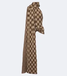 Kae scarf-detail plaid halterneck top Kae scarf-detail plaid halterneck top