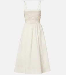 Kaela smocked cotton midi dress Kaela smocked cotton midi dress