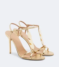 Kali embellished metallic leather sandals Kali embellished metallic leather sandals