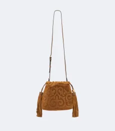 Kalispera Small embroidered suede clutch Kalispera Small embroidered suede clutch