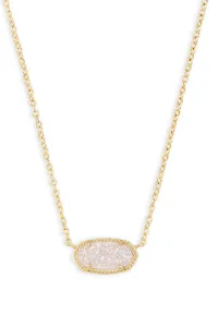 KENDRA SCOTT Elisa Short Pendant Necklace Gold Iridescent Drusy KENDRA SCOTT Elisa Short Pendant Necklace Gold Iridescent Drusy