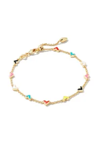 KENDRA SCOTT Haven Heart Chain Bracelet Gold Multi Mix