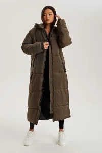 Khaki Longline Puffa - Khaki Longline Puffa -