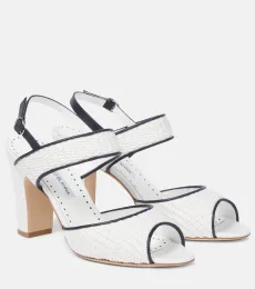 Khiko 90 raffia slingback sandals Khiko 90 raffia slingback sandals