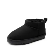 Kids Cozy Faux Suede Winter Boots
