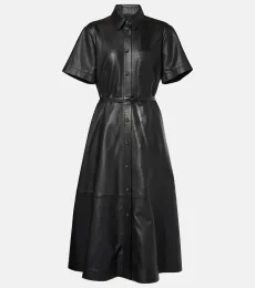 Kiera leather shirt dress Kiera leather shirt dress