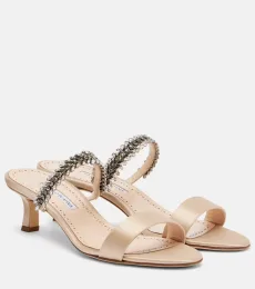 Kifasan embellished satin mules Kifasan embellished satin mules