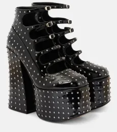 Kiki studded leather platform ankle boots Kiki studded leather platform ankle boots