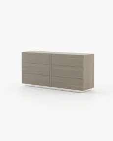 KIRA Set of Chest of Drawers Aged Oak Veneer Matte KIRA Set of Chest of Drawers Aged Oak Veneer Matte