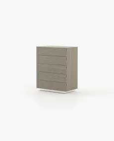 KIRA Tallboy Chest of Drawers Aged Oak Veneer Matte KIRA Tallboy Chest of Drawers Aged Oak Veneer Matte