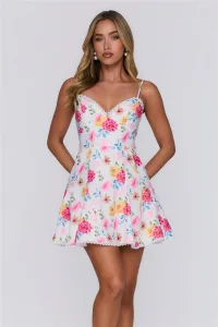 Kiss The Florals Mini Dress Pink Kiss The Florals Mini Dress Pink