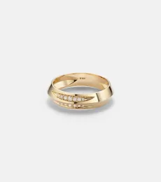Knife Edge 14kt gold ring with diamonds Knife Edge 14kt gold ring with diamonds