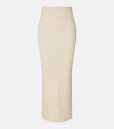 Knitted cotton column skirt Knitted cotton column skirt