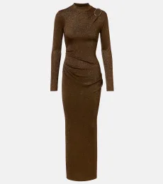 Knitted lamé maxi dress Knitted lamé maxi dress