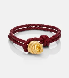 Knot braided leather and sterling silver bracelet Knot braided leather and sterling silver bracelet