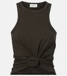Knotted cotton and silk tank top Knotted cotton and silk tank top