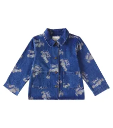 Konges SlÃjd Magot printed denim jacket Konges SlÃjd Magot printed denim jacket
